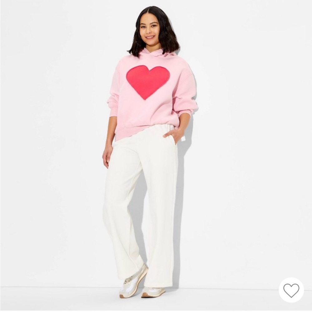 Valentine’s Day Pink Heart Hoodie sweatshirt